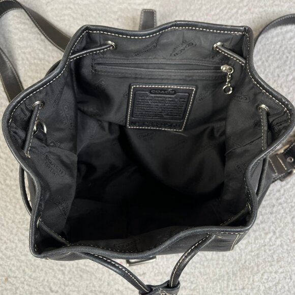 Vintage Coach Legacy Mini Black Backpack Bag #9569 - Picture 9 of 12